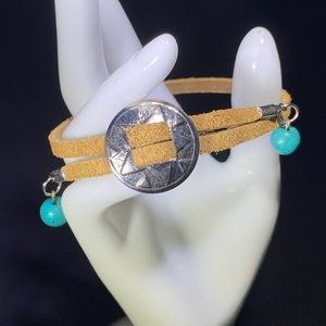 Tan Leather Western Bracelet